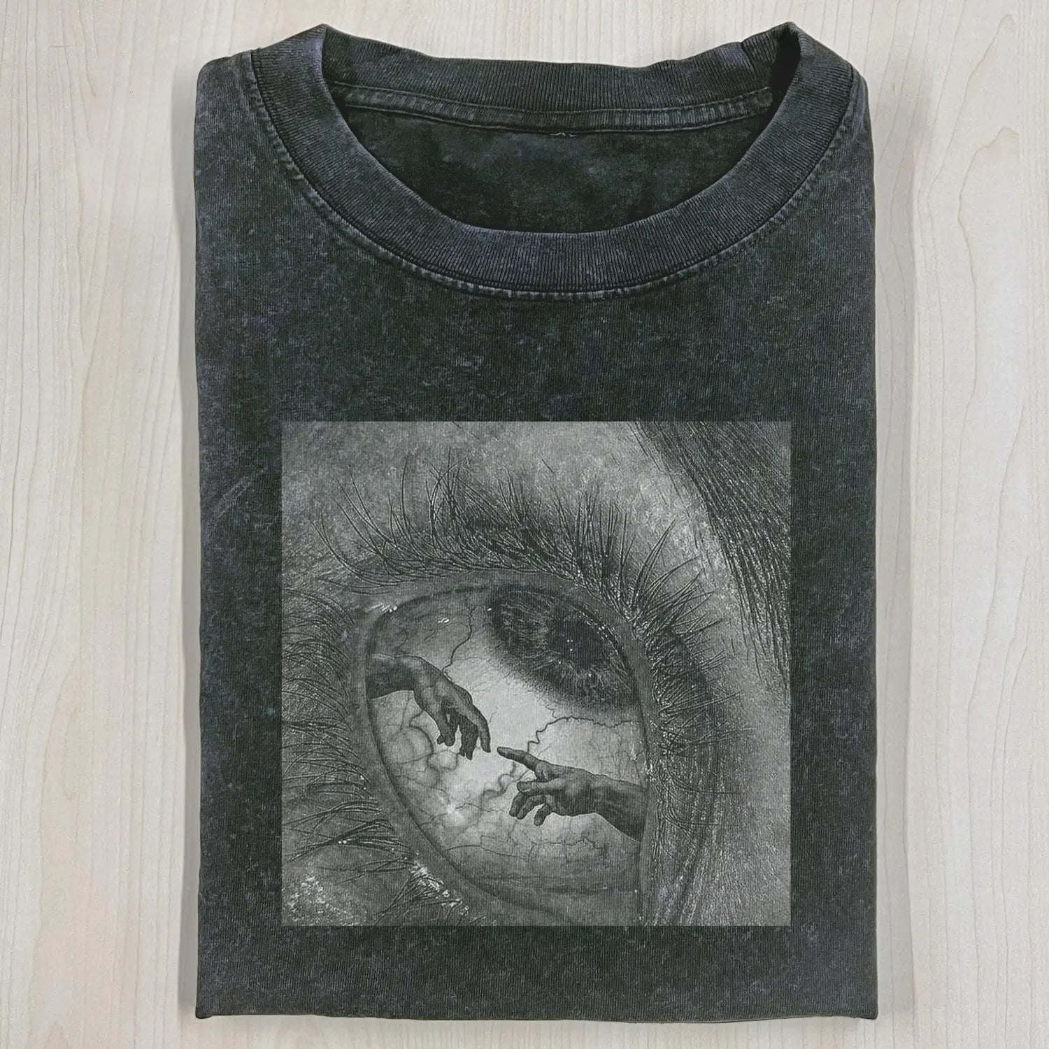 AQCHIC EYE ART 3.26 Unisex Graphic Heavyweight Cotton Shirt