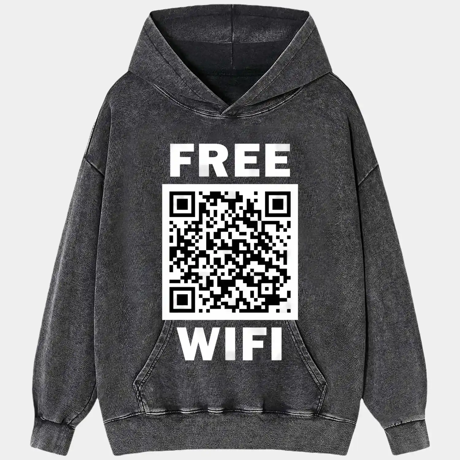 AQCHIC FREE WIFI WEAR Unisex Graphic Heavyweight Cotton Shirt