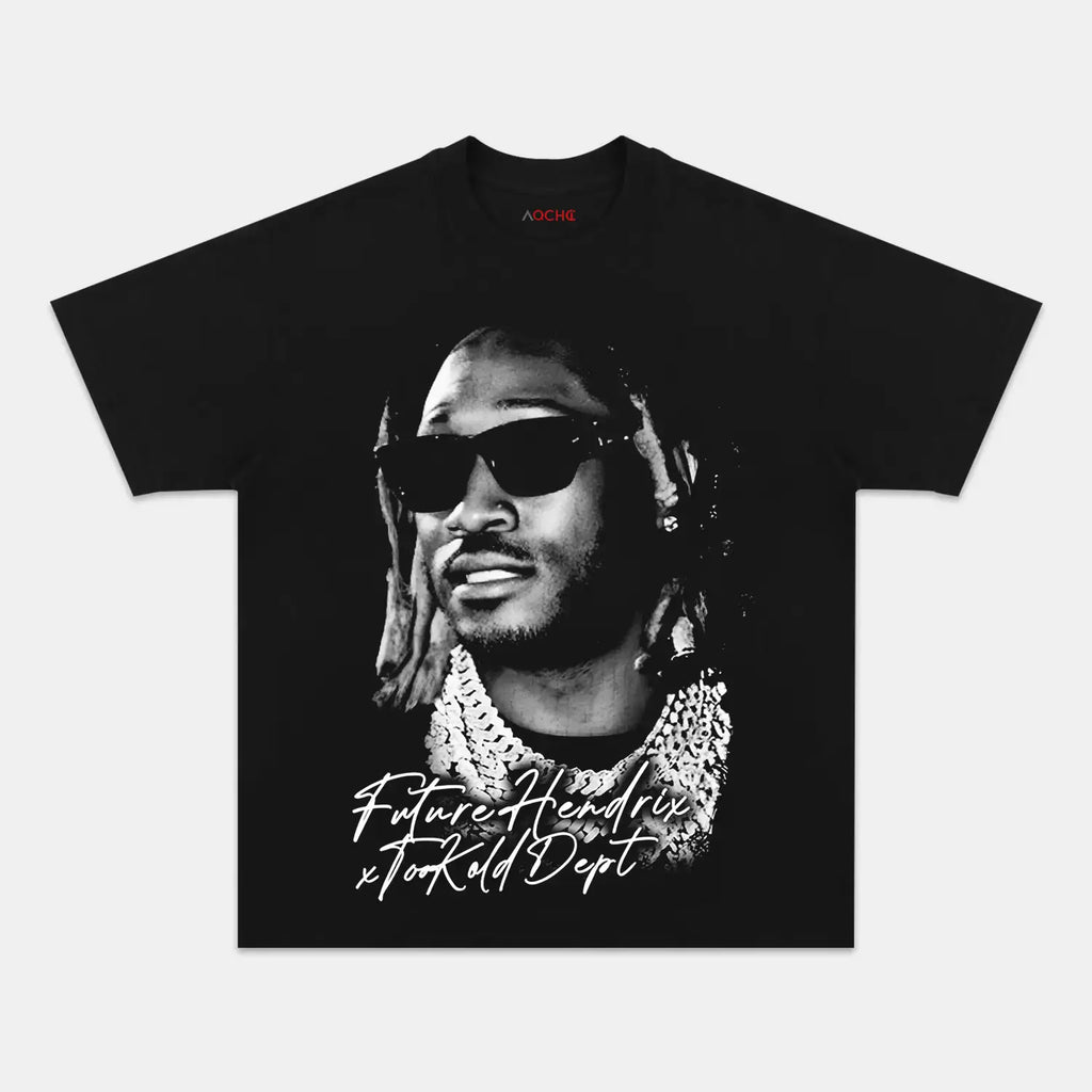 AQCHIC FUTURE HENDRIX Unisex Graphic Heavyweight Cotton Shirt