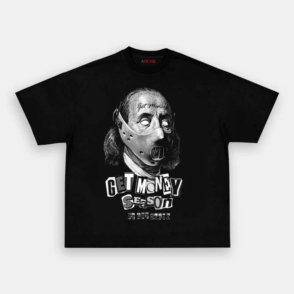 AQCHIC GET MONEY SEASON TEE Unisex Graphic Heavyweight Cotton Shirt