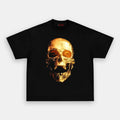 AQCHIC Gold Skeleton Tee 2 Unisex Graphic Heavyweight Cotton Shirt