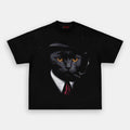 AQCHIC Godfather Cat Unisex Graphic Heavyweight Cotton Shirt