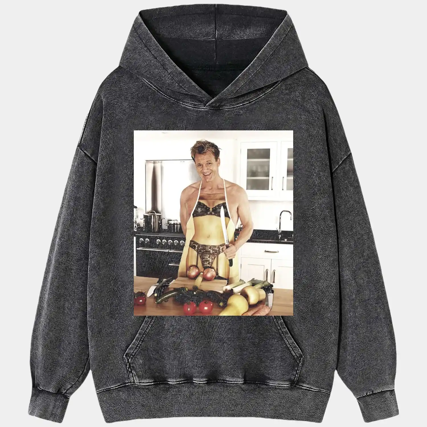 AQCHIC GORDON RAMSAY Unisex Graphic Heavyweight Cotton Shirt