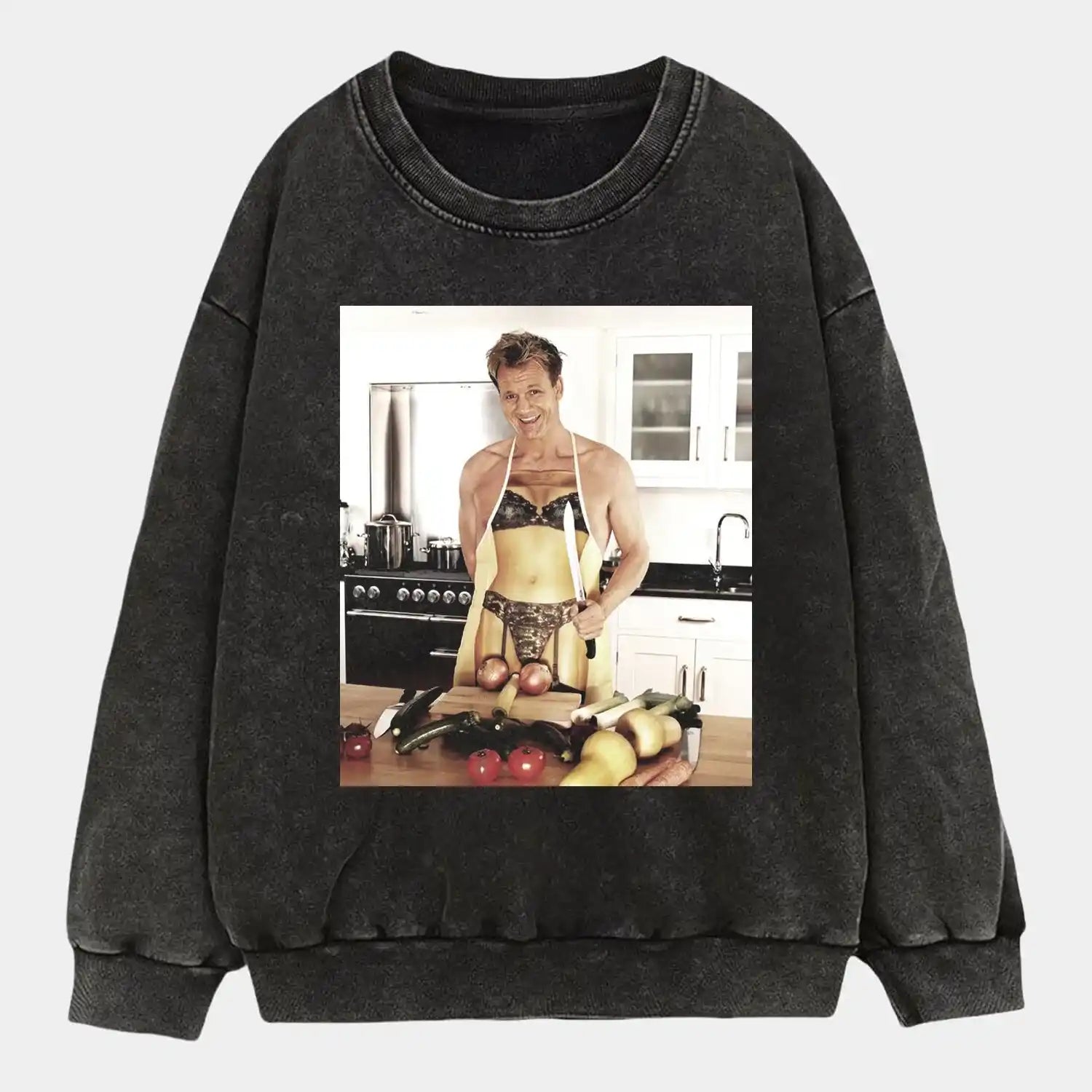 AQCHIC GORDON RAMSAY Unisex Graphic Heavyweight Cotton Shirt