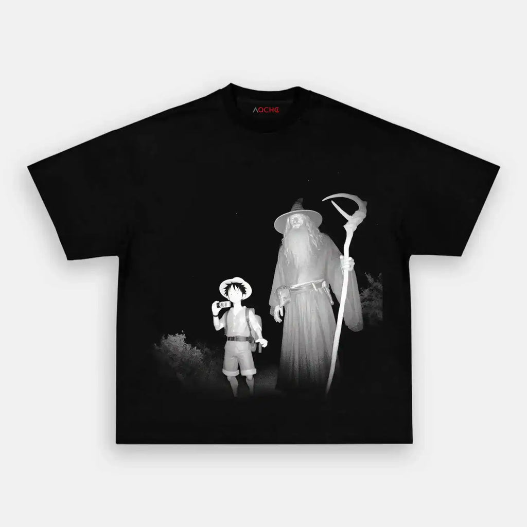 AQCHIC Gando And Luffy Unisex Graphic Heavyweight Cotton Shirt