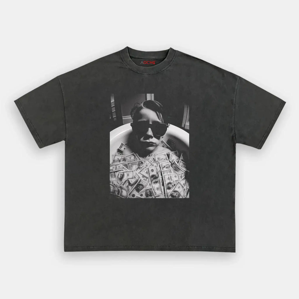 AQCHIC Home Alone Rich Unisex Graphic Heavyweight Cotton Shirt
