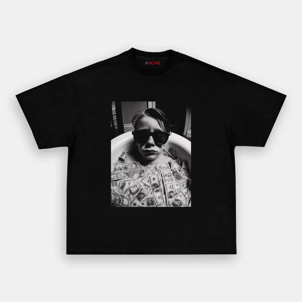 AQCHIC Home Alone Rich Unisex Graphic Heavyweight Cotton Shirt