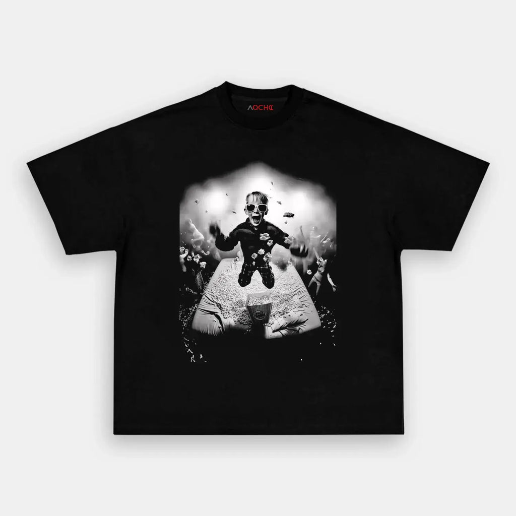 AQCHIC HOME ALONE Unisex Graphic Heavyweight Cotton Shirt