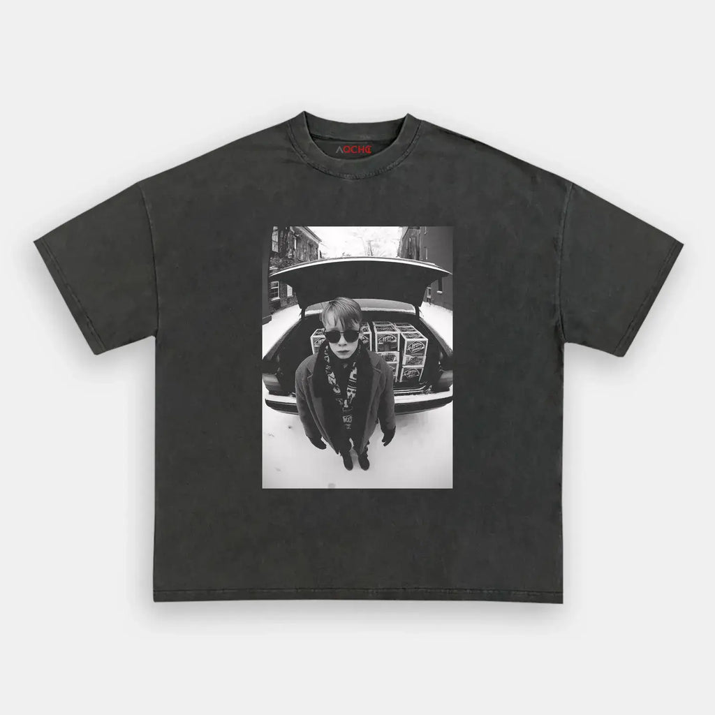 AQCHIC HOME ALONE TEE 3.0 Unisex Graphic Heavyweight Cotton Shirt