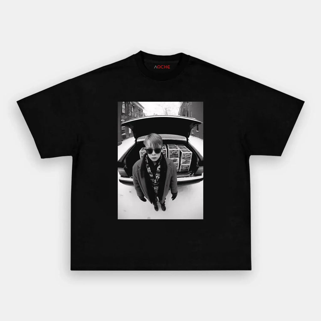AQCHIC HOME ALONE TEE 3.0 Unisex Graphic Heavyweight Cotton Shirt