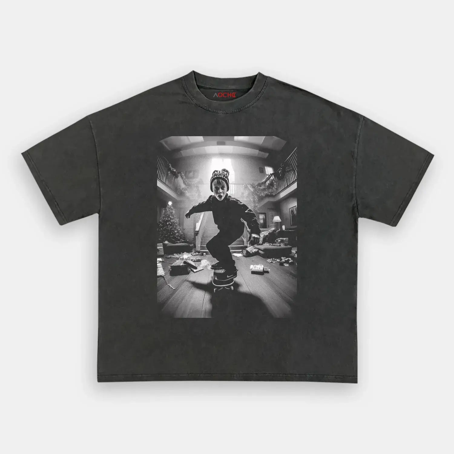 AQCHIC HOME ALONE 5.0 Unisex Graphic Heavyweight Cotton Shirt