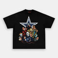 AQCHIC Horror Movie Fan Dallas Cowboys Unisex Graphic Heavyweight Cotton Shirt