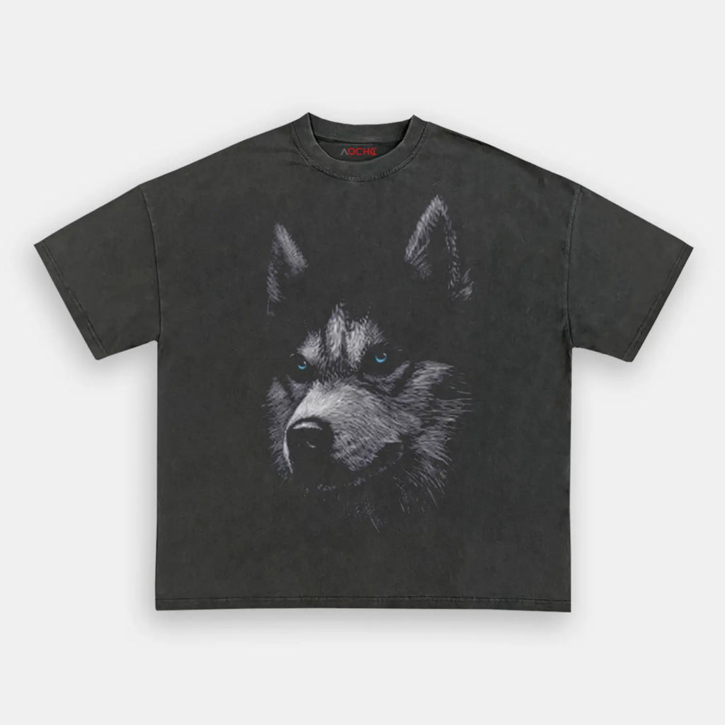 AQCHIC Husky Unisex Graphic Heavyweight Cotton Shirt