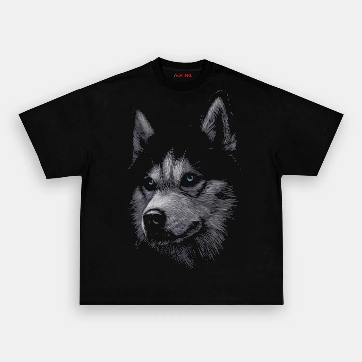 AQCHIC Husky Unisex Graphic Heavyweight Cotton Shirt