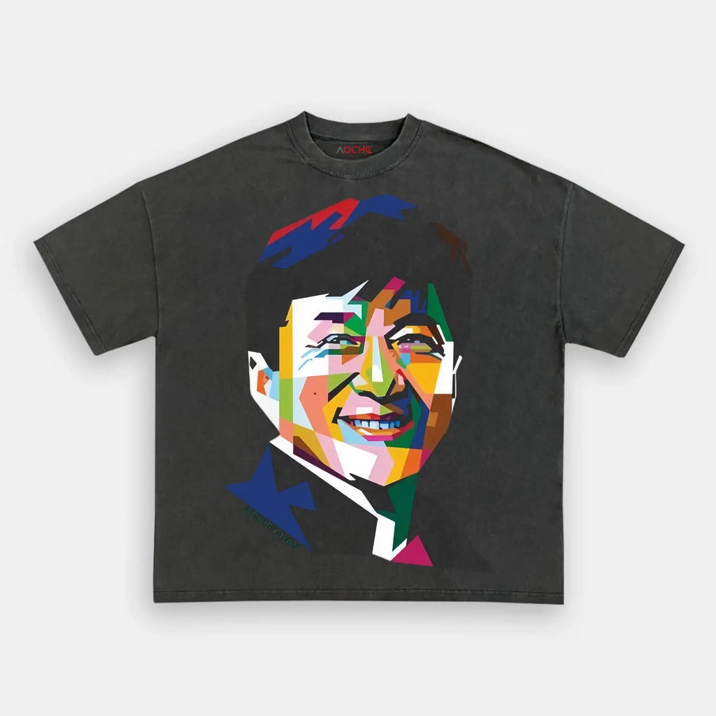 AQCHIC Jackie Chan V3 Unisex Graphic Heavyweight Cotton Shirt