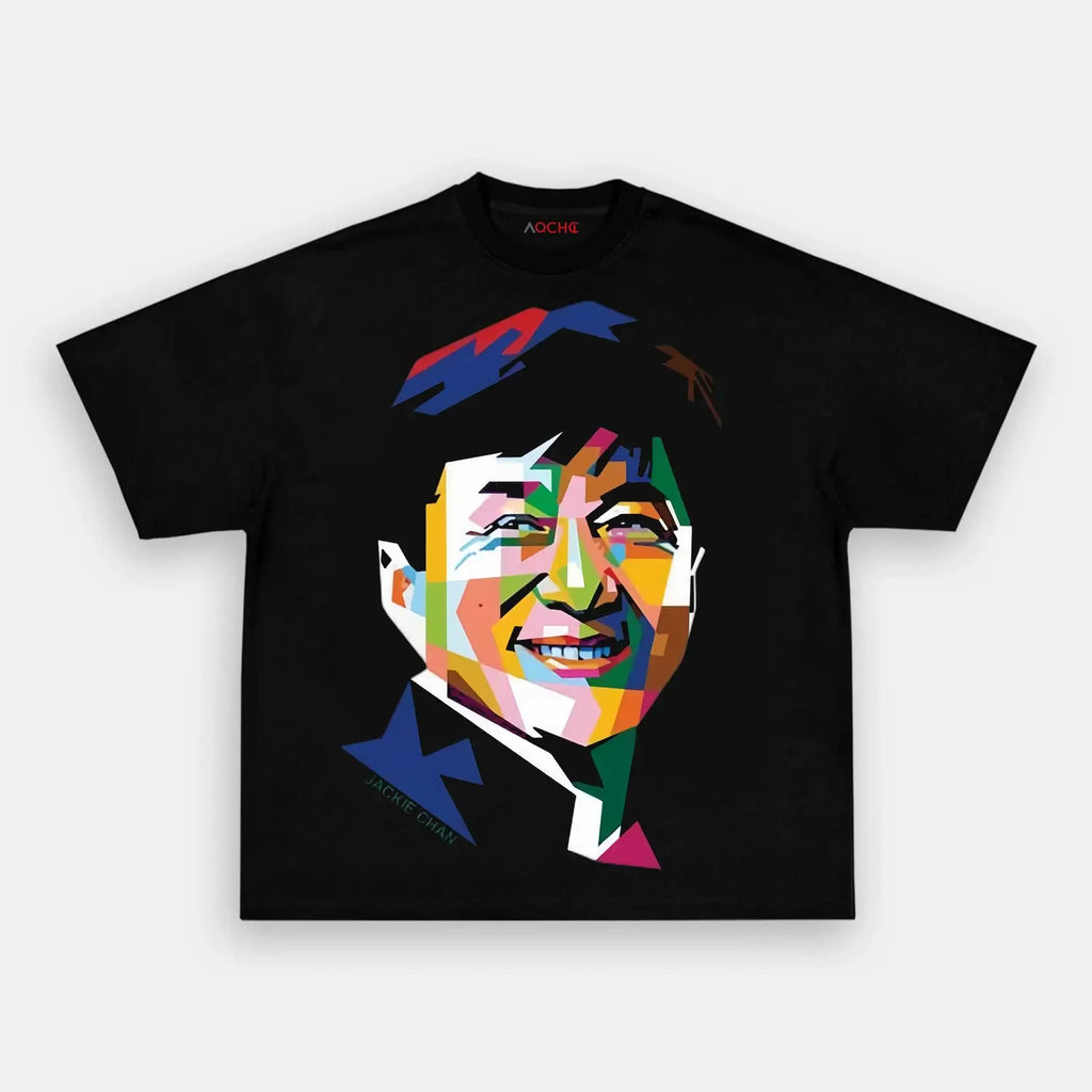 AQCHIC Jackie Chan V3 Unisex Graphic Heavyweight Cotton Shirt