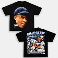AQCHIC Jackie Robinson Unisex Graphic Heavyweight Cotton Shirt