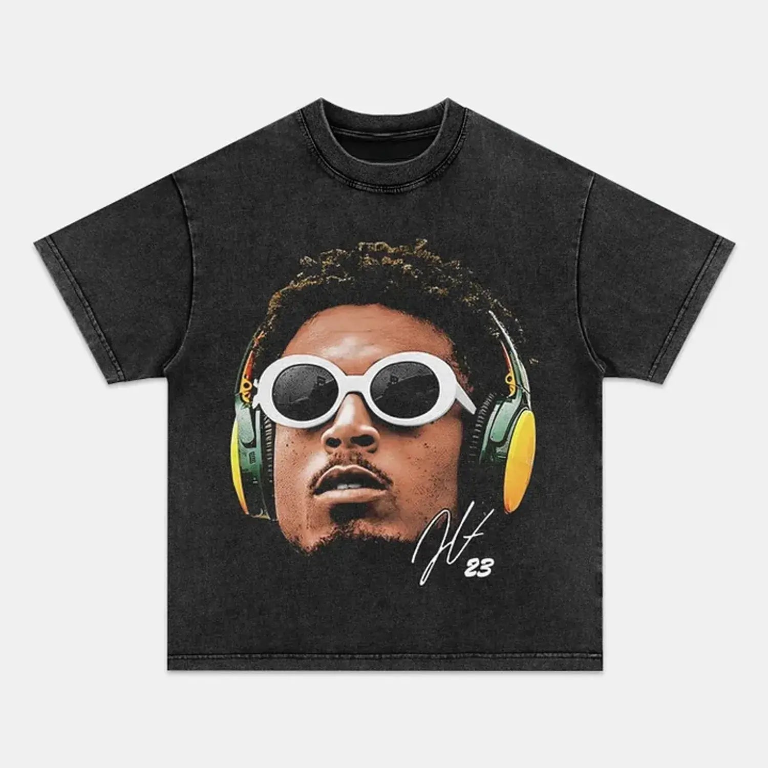 AQCHIC JAIRE ALEXANDER BIG FACE Unisex Graphic Heavyweight Cotton Shirt