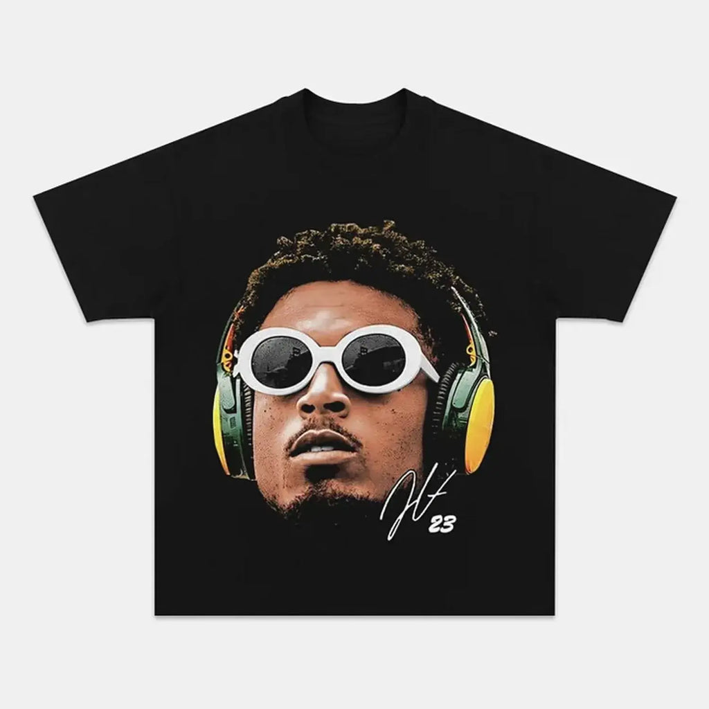 AQCHIC JAIRE ALEXANDER BIG FACE Unisex Graphic Heavyweight Cotton Shirt