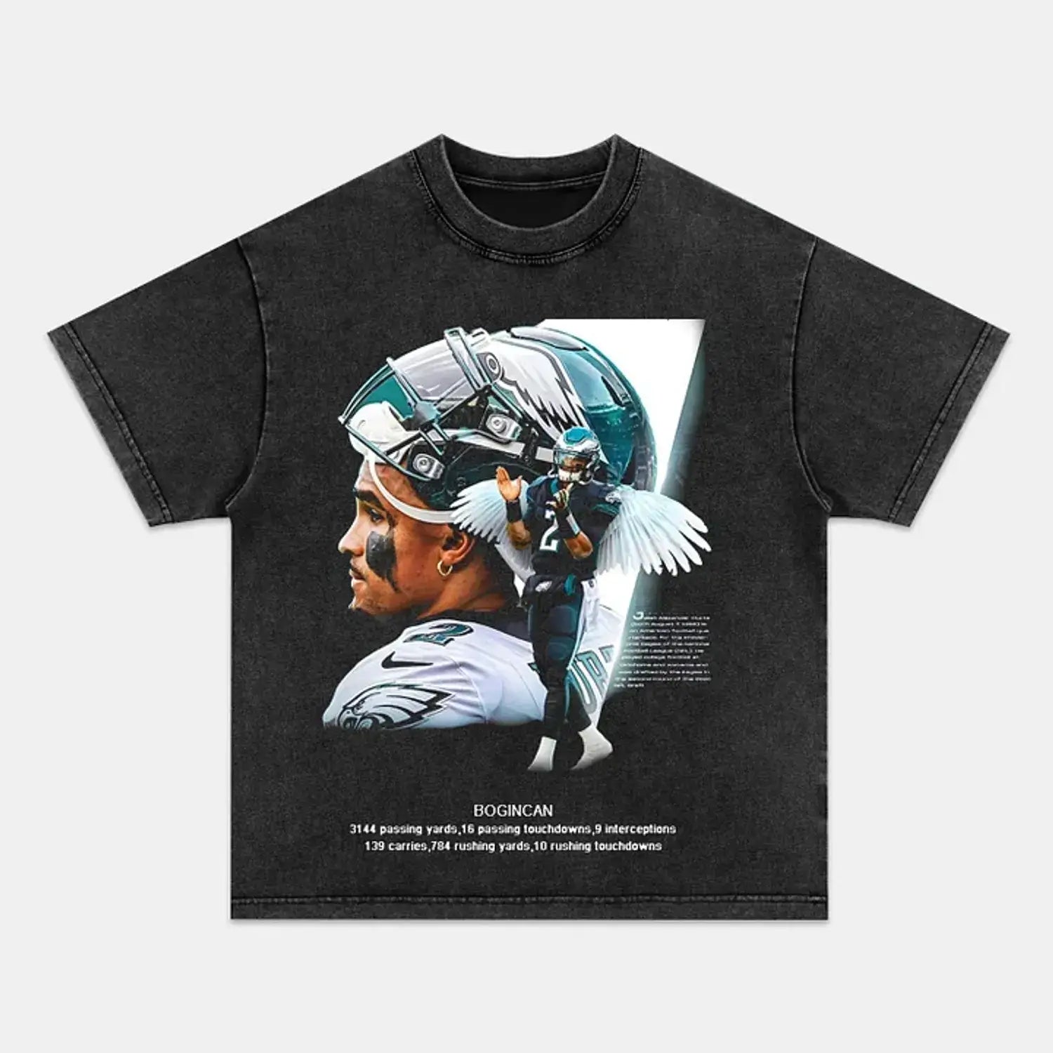 AQCHIC Jalen Hurts Unisex Graphic Heavyweight Cotton Shirt