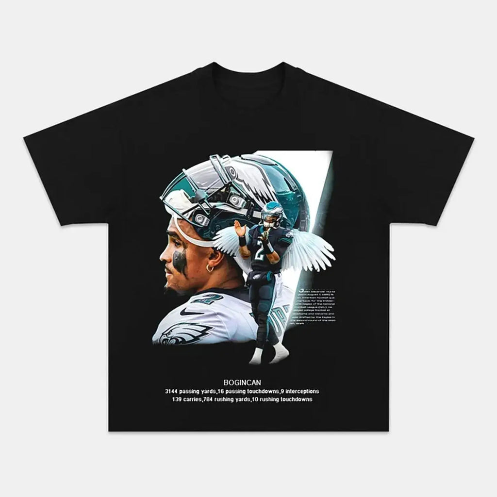 AQCHIC Jalen Hurts Unisex Graphic Heavyweight Cotton Shirt