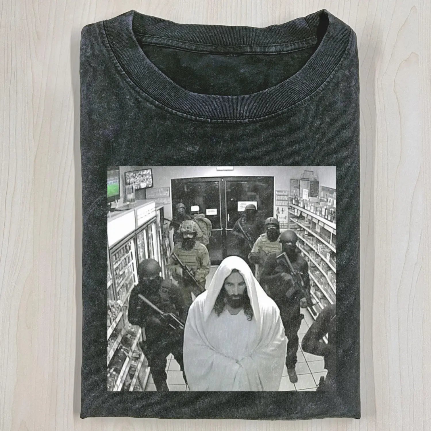 AQCHIC Jesus 3.25 Unisex Graphic Heavyweight Cotton Shirt