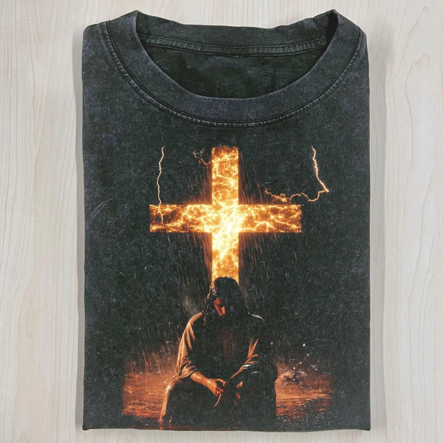 AQCHIC JESUS 3.26 Unisex Graphic Heavyweight Cotton Shirt