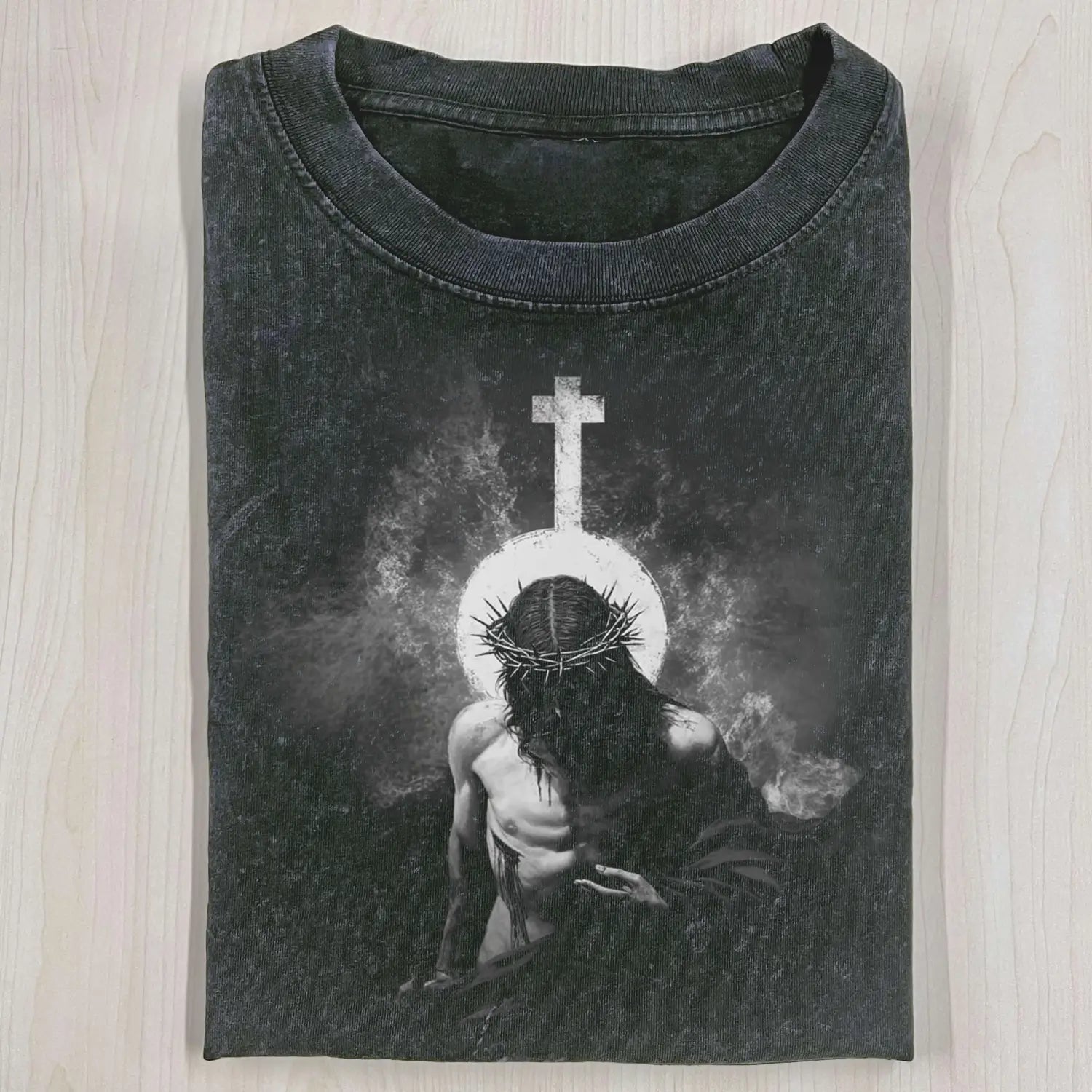 AQCHIC JESUS 2.0 Unisex Graphic Heavyweight Cotton Shirt