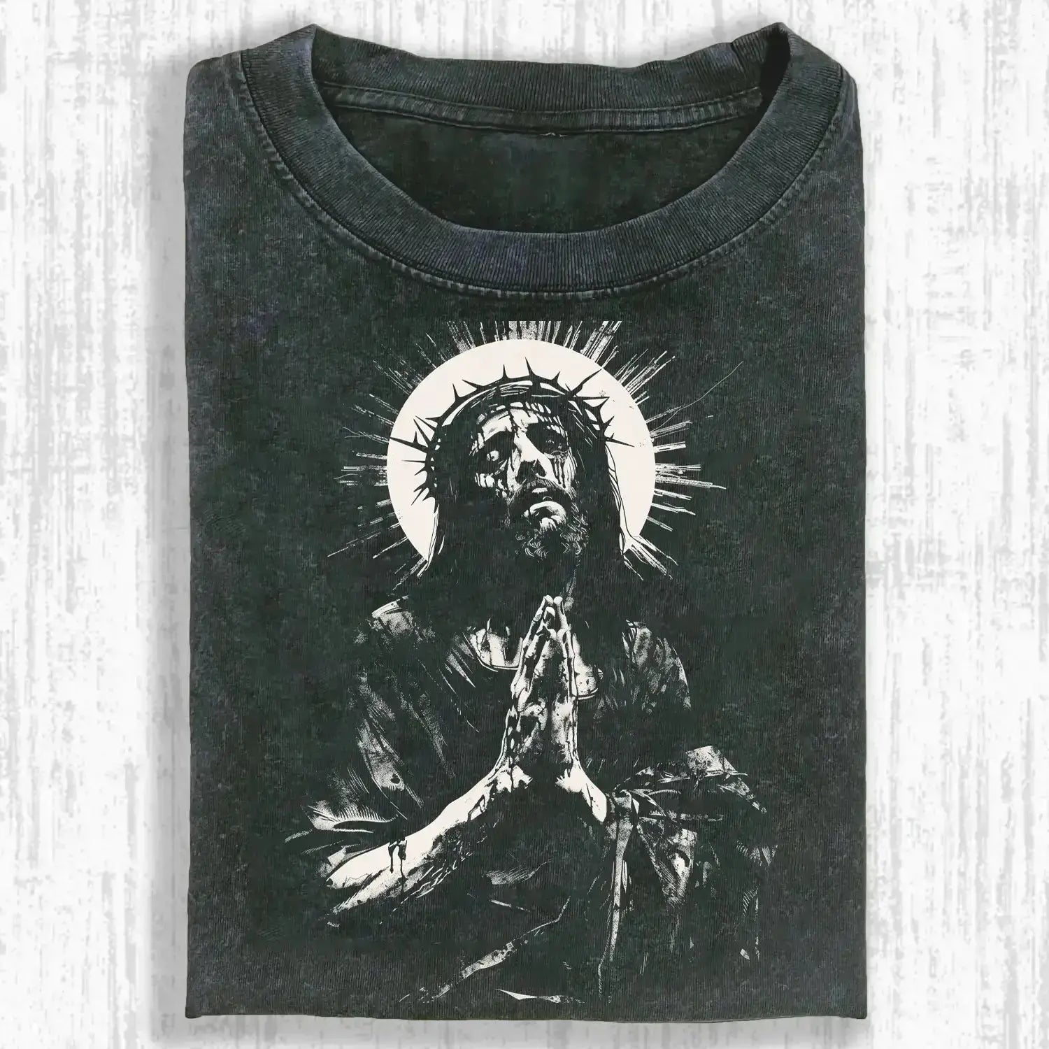 AQCHIC JESUS VINTAGE CLOTHES 4.0 Unisex Graphic Heavyweight Cotton Shirt