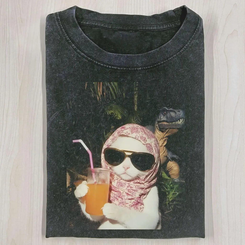 AQCHIC Just a Chill Girl 3.0 Unisex Graphic Heavyweight Cotton Shirt