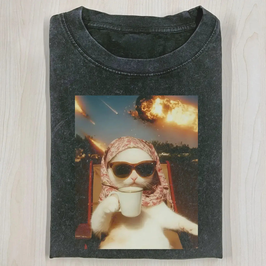 AQCHIC JUST A CHILL GIRL Unisex Graphic Heavyweight Cotton Shirt