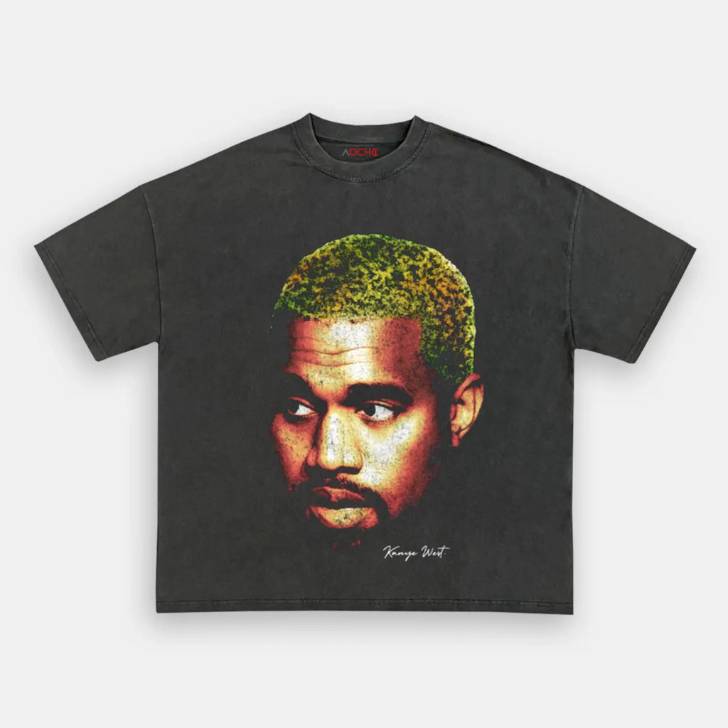 AQCHIC Big Face Kanye West Unisex Graphic Heavyweight Cotton Shirt