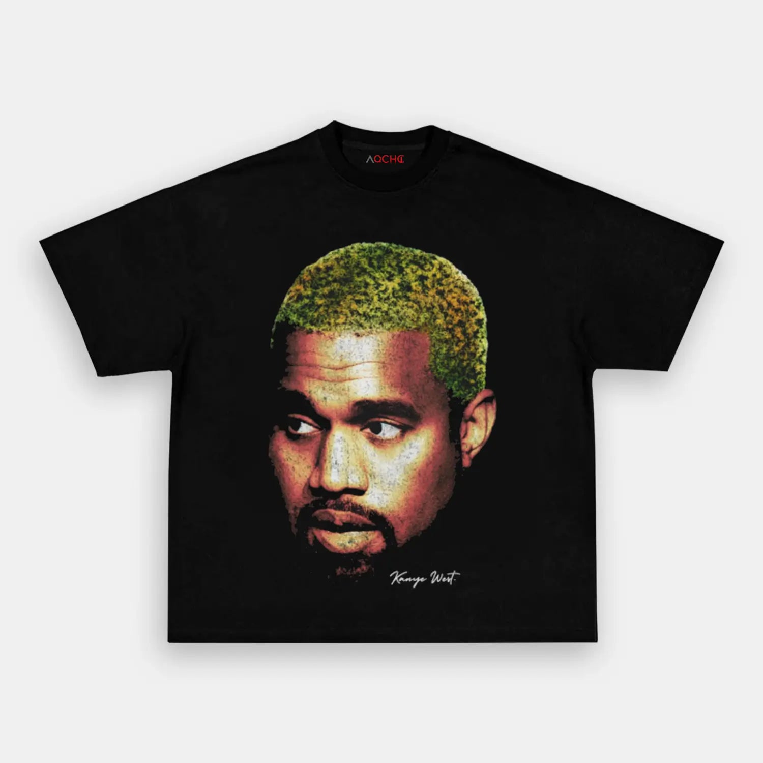 AQCHIC Big Face Kanye West Unisex Graphic Heavyweight Cotton Shirt