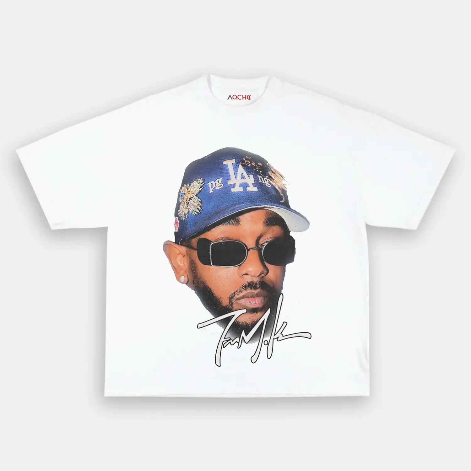 AQCHIC Kendrick Lamar Big Faces Unisex Graphic Heavyweight Cotton Shirt