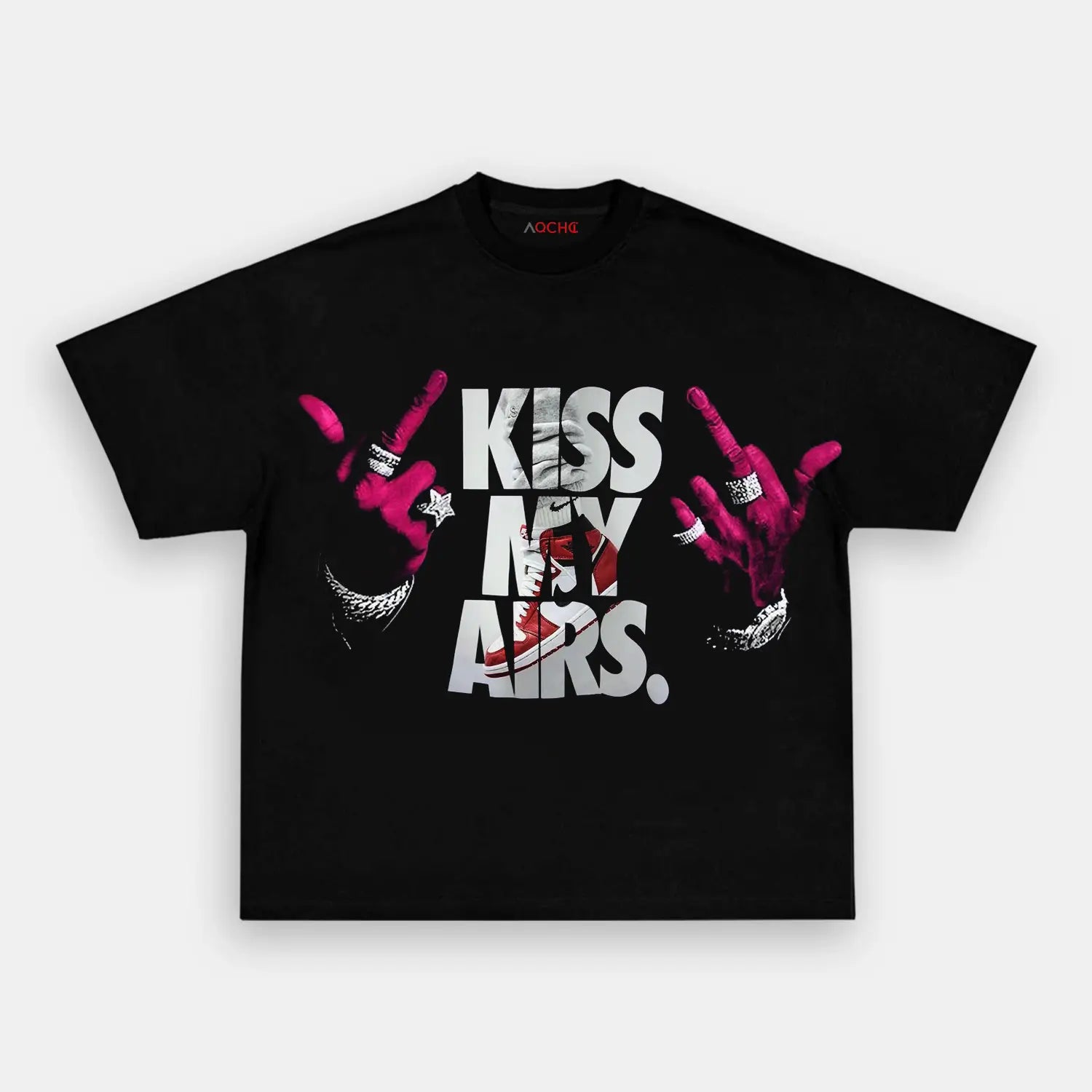 AQCHIC Kiss My Airs Unisex Graphic Heavyweight Cotton Shirt
