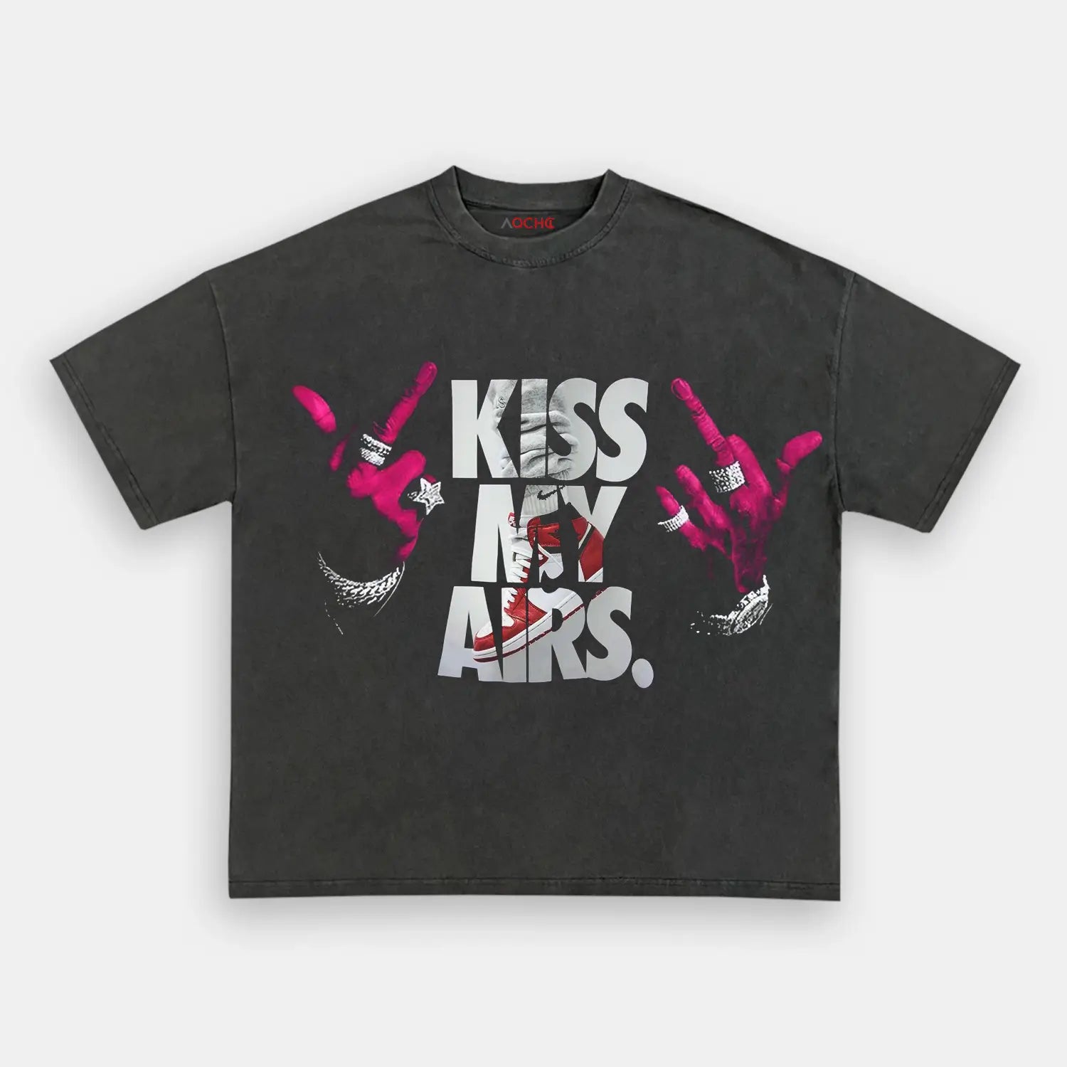 AQCHIC Kiss My Airs Unisex Graphic Heavyweight Cotton Shirt