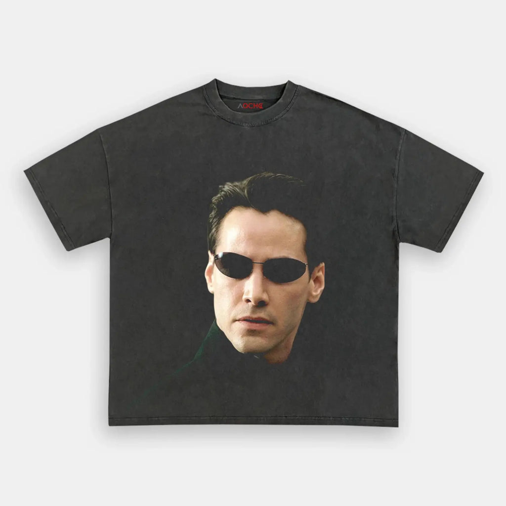AQCHIC KEANU REEVES Unisex Graphic Heavyweight Cotton Shirt