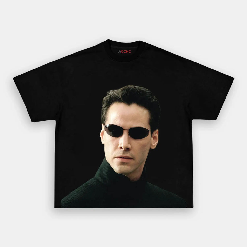 AQCHIC KEANU REEVES Unisex Graphic Heavyweight Cotton Shirt