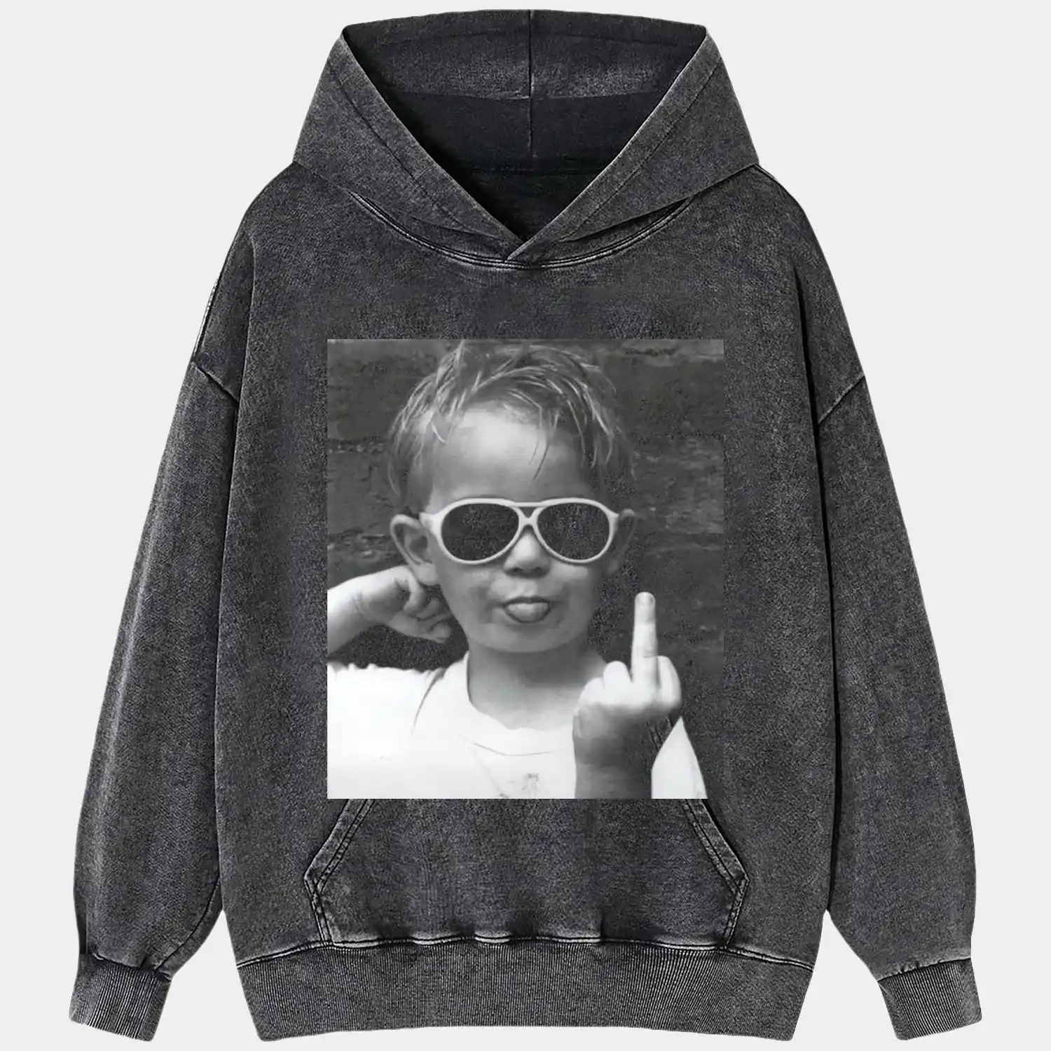 AQCHIC Kids Vintage Wear Unisex Graphic Heavyweight Cotton Shirt