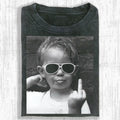 AQCHIC Kids Vintage Wear Unisex Graphic Heavyweight Cotton Shirt