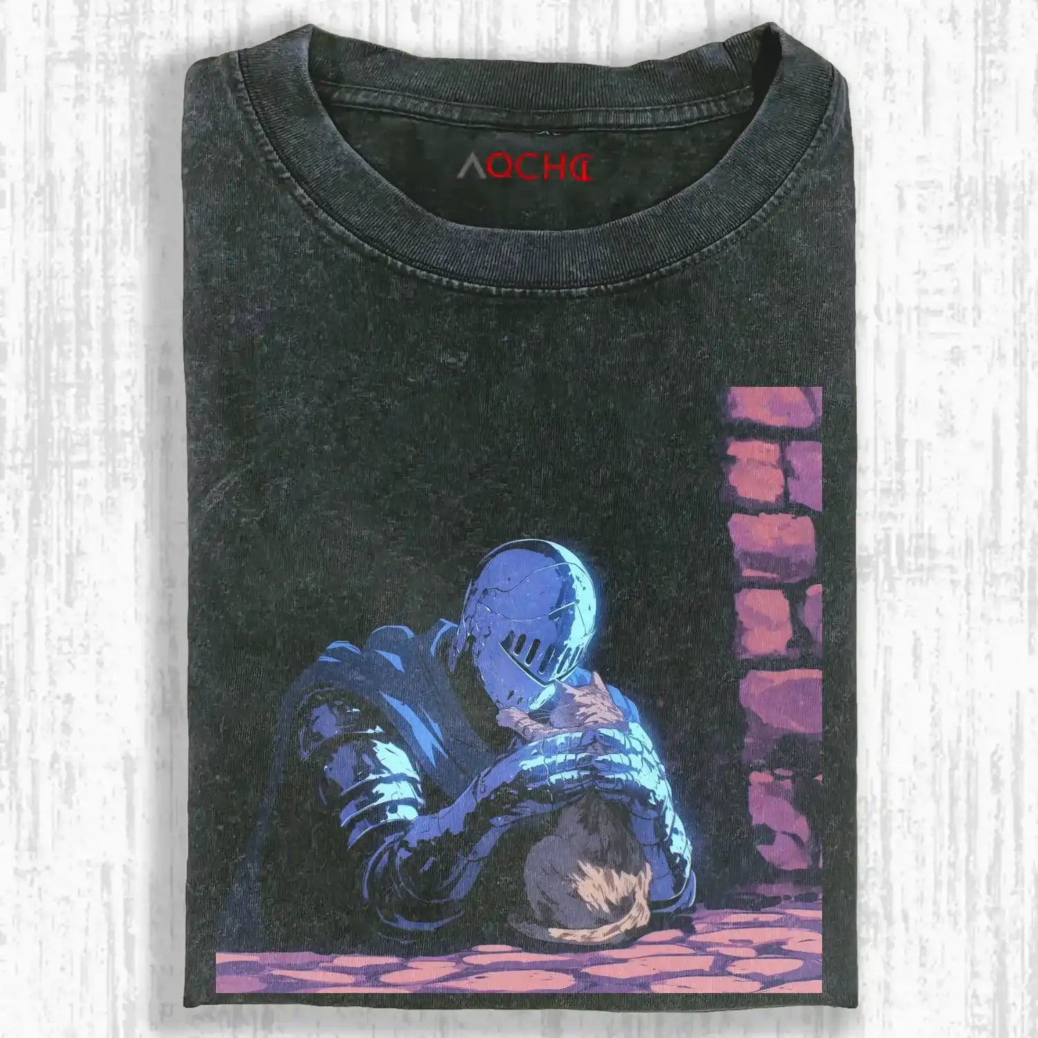 AQCHIC KNIGHT AND CAT 3.0 Unisex Graphic Heavyweight Cotton Shirt