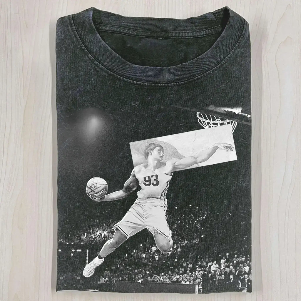 AQCHIC LAKERS93 Unisex Graphic Heavyweight Cotton Shirt