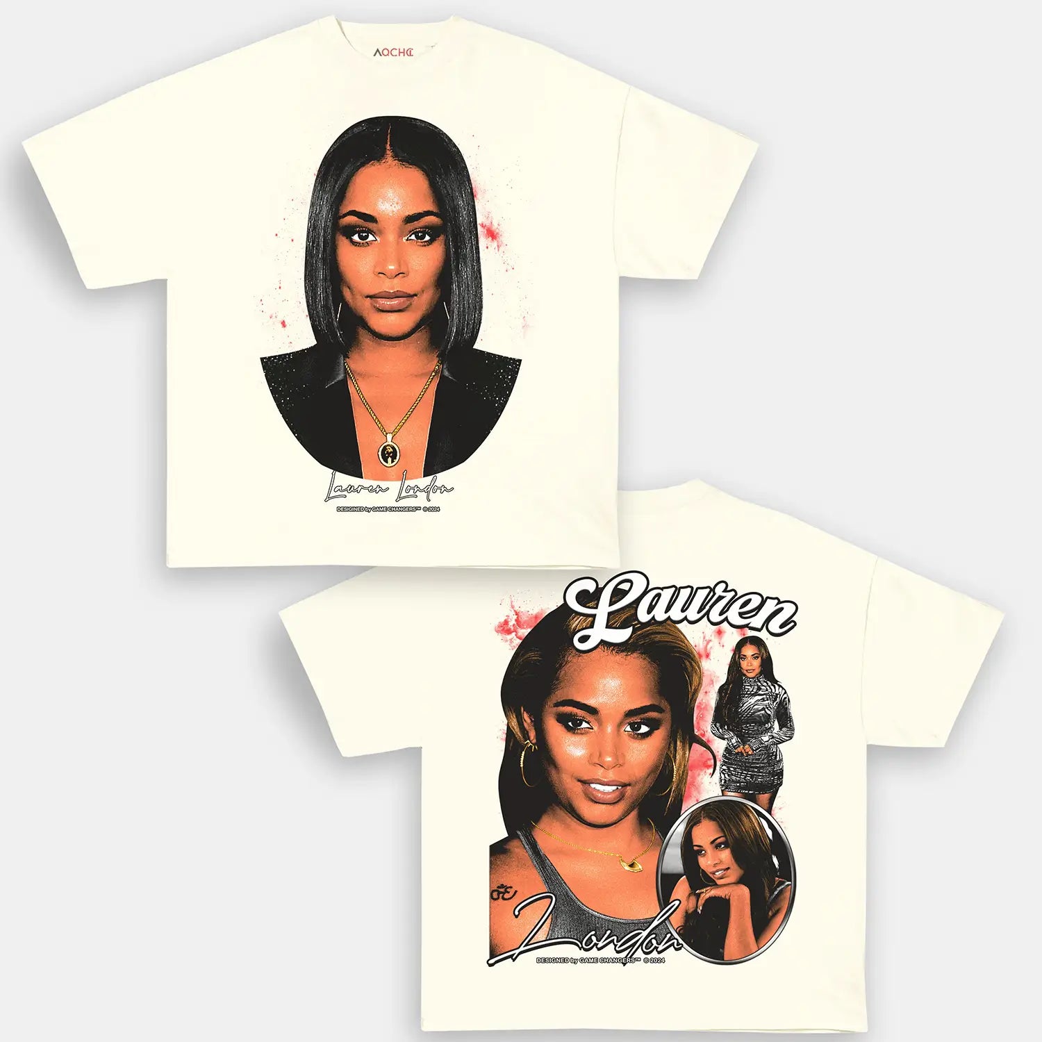 AQCHIC LAUREN LONDON Unisex Graphic Heavyweight Cotton Shirt