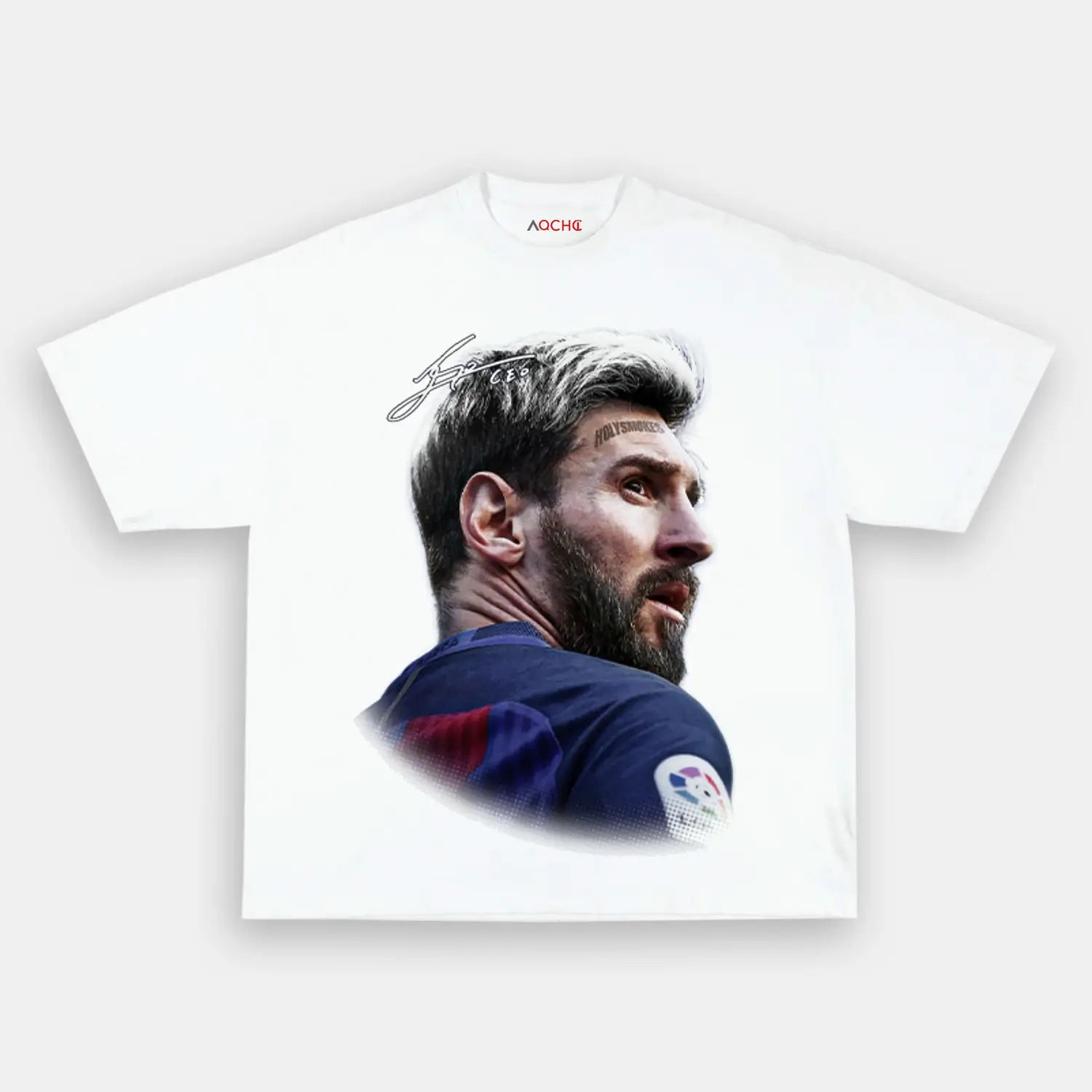 AQCHIC Lionel Messi Big Face Unisex Graphic Heavyweight Cotton Shirt