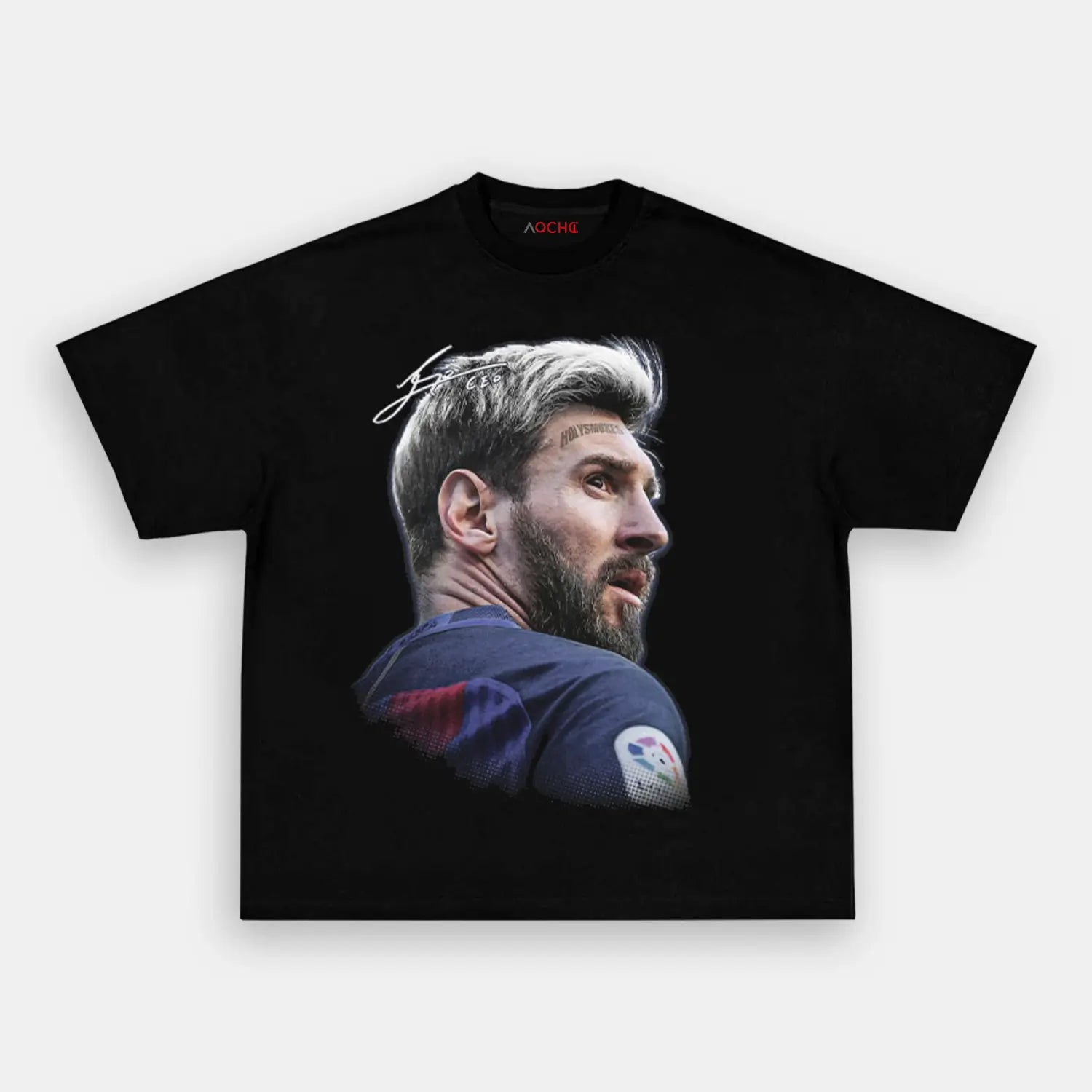 AQCHIC Lionel Messi Big Face Unisex Graphic Heavyweight Cotton Shirt
