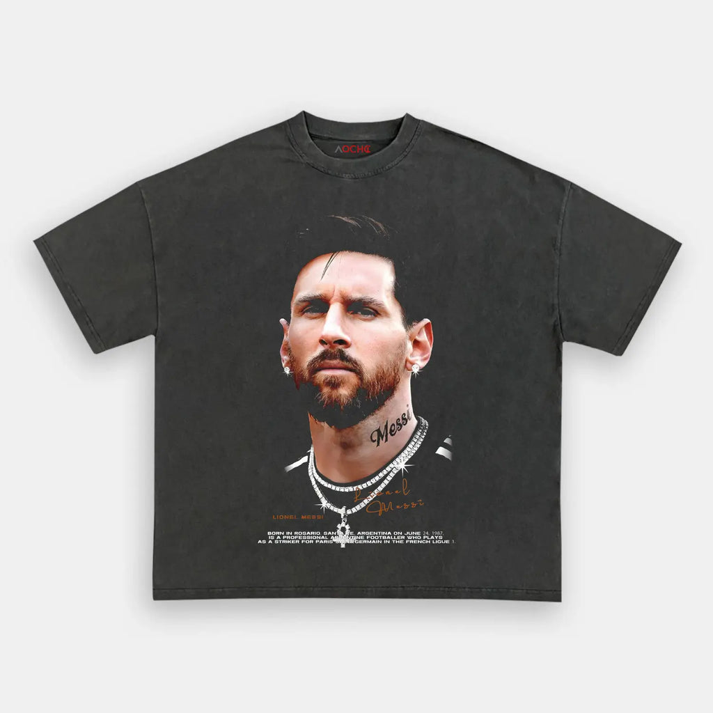 AQCHIC Lionel Messi Unisex Graphic Heavyweight Cotton Shirt