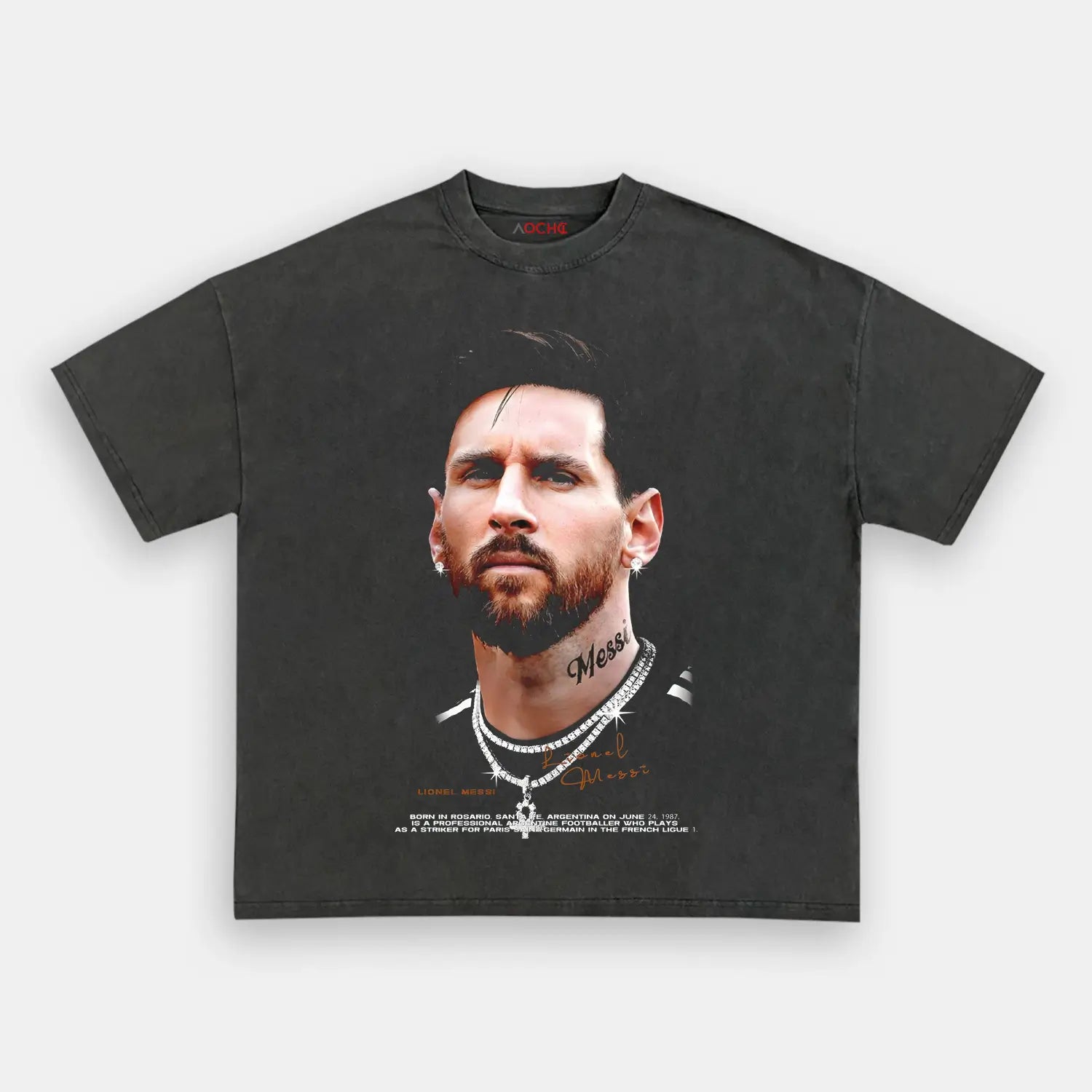 AQCHIC Lionel Messi Unisex Graphic Heavyweight Cotton Shirt