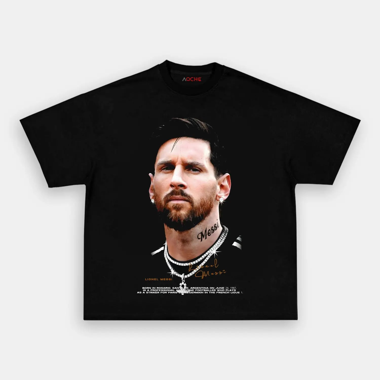 AQCHIC Lionel Messi Unisex Graphic Heavyweight Cotton Shirt