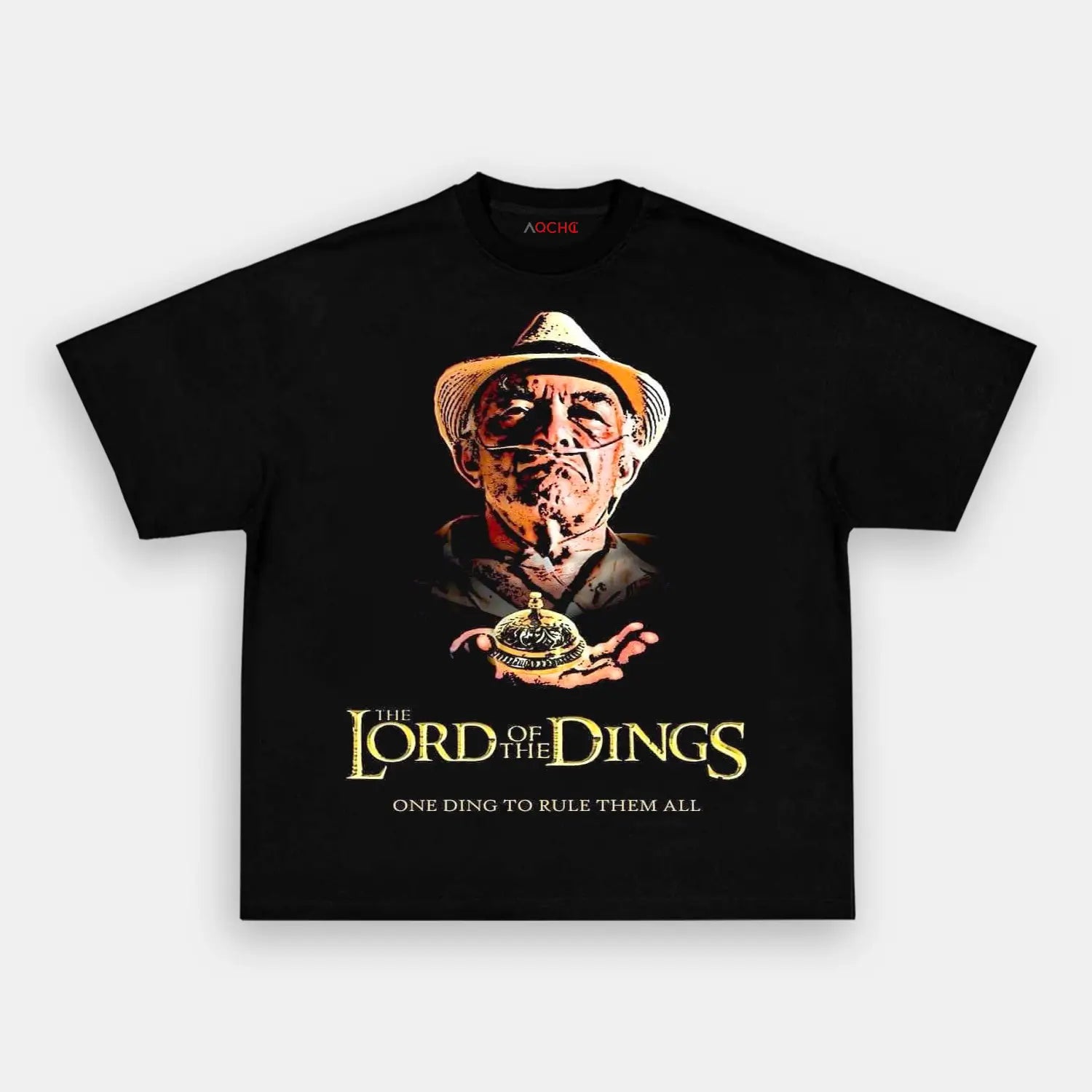 AQCHIC Lord of The Dings Unisex Graphic Heavyweight Cotton Shirt