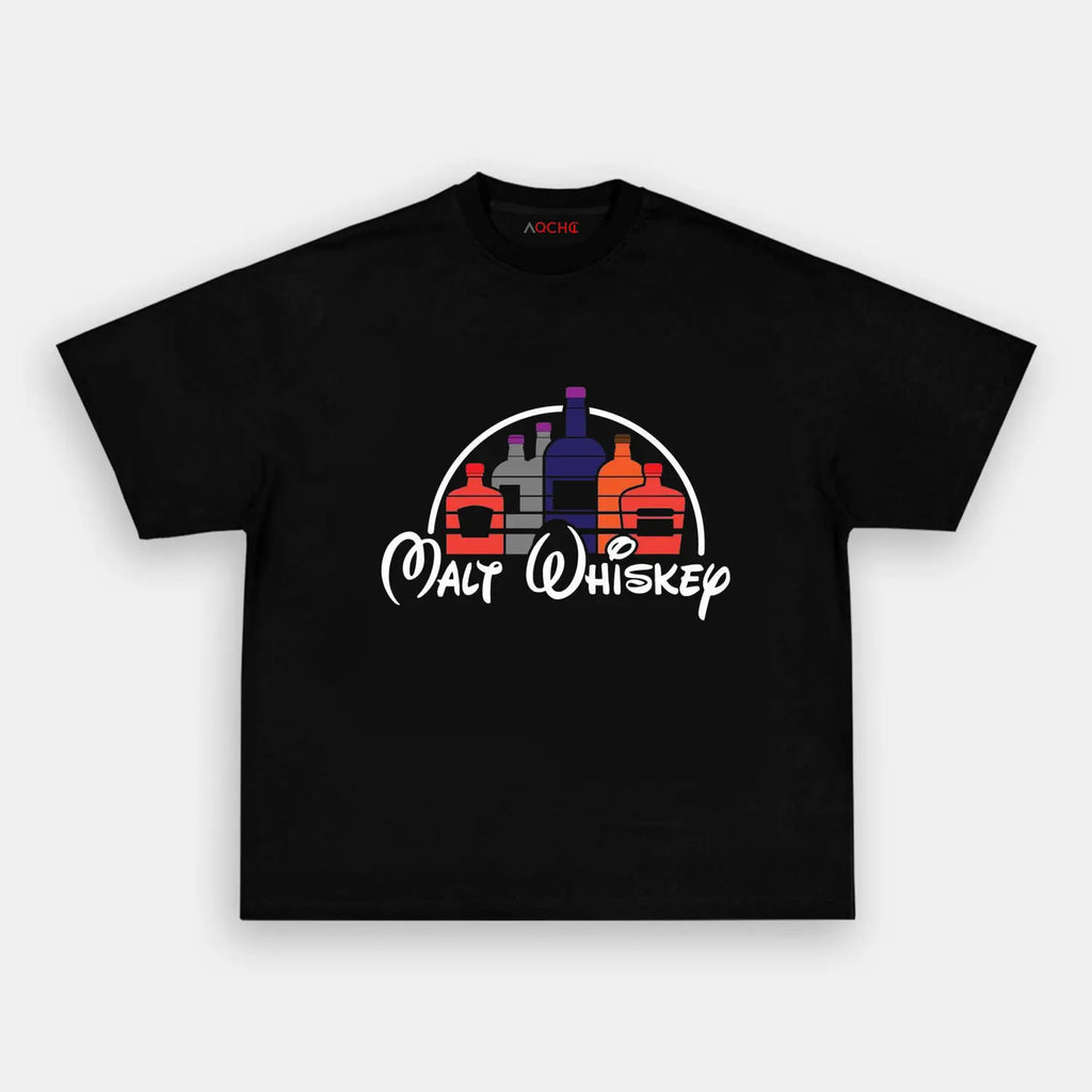 AQCHIC Malt Whiiskep Unisex Graphic Heavyweight Cotton Shirt
